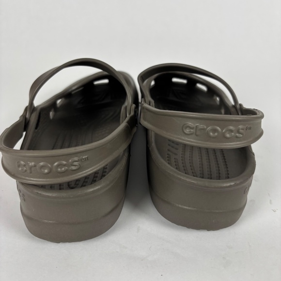 Crocs Mary Jane Strap Brown Flats Size 7 - Picture 5 of 7